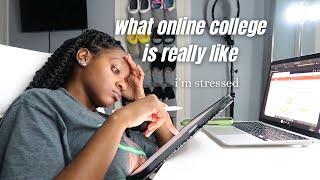 realistic day in the life of an online college student | *community college edition*