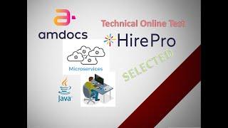 Amdocs Coding Test | HirePro | Microservices | Java8 |