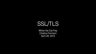 SSL/TLS  - Cristina Formaini