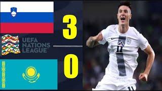 Slovenijo 3-0 Kazahstanom Poudarki & Cilji | Liga narodov UEFA skupinski del 2024