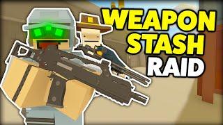 FBI RAID!? - Unturned Roleplay WEAPON DRUG STASH RAID