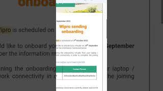 Wipro Onboarding Update 28th Sep onboarding