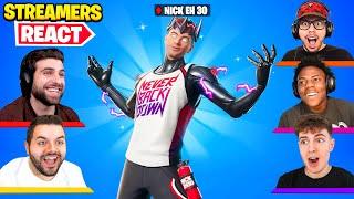 Streamers react to the NickEh30 Icon Skin in Fortnite!