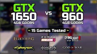 GTX 960 4GB vs GTX 1650 | 15 Games Tested