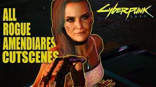 All Rogue Amendiares Cutscenes + Romance Scene With Johnny Silverhand - Cyberpunk 2077