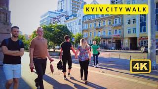 UKRAINE. KYIV's VIBRANT LIFE CAPTURED IN 4K. Walking Tour