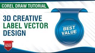 3D Vector Label Design in Corel Draw | Round Label Design  | Sahni Kreative