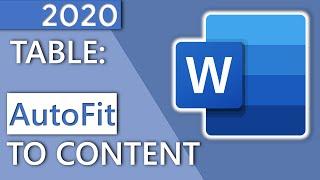 How to AutoFit table (to content) in Word in 30 SECONDS - HD 2020