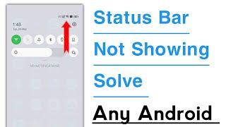 Status Bar Not Showing Problem Solve in Any Android Phone