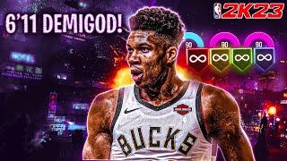 NBA 2K23 GIANNIS ANTETOKOUNMPO BUILD! 6'11 DEMIGOD BEST CENTER BUILD 2K23 NEXT GEN!