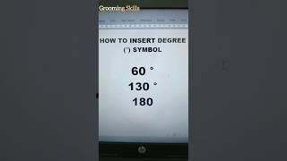 Degree Symbol shortcut in Ms Word #shorts#shortcutkeys #msword #viral #computer