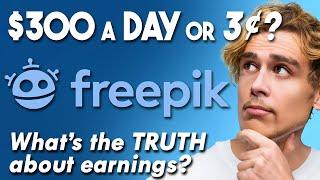 $300 or Day or 3 Cents? What's the Truth About Freepik Earnings? #freepik #stockphotography
