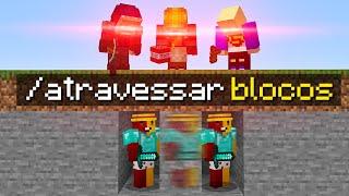 3 CAÇADORES vs 1 SPEEDRUNNER mas posso ATRAVESSAR BLOCOS! (3 Caçadores vs 1 Youtuber)