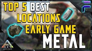 TOP 5 BEST LOCATIONS EARLY GAME METAL! EASY! - Ark