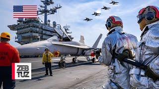 Onboard the USS Harry S. Truman: The U.S Navy Floating Fortress in Action During Atlantic Ocean!