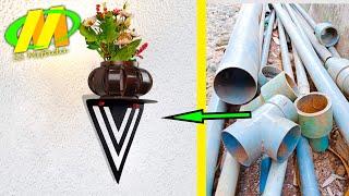 Small capital creative idea (wall decoration from PVC pipe)