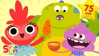 There's A Monster In My Tummy And More Kids Songs | Super Simple Songs