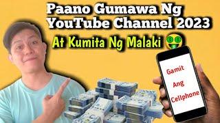 Paano gumawa ng youtube channel gamit ang cellphone updated 2023/tagalog tutorial