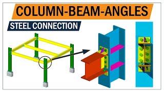 Steel connection | beam to Column shear & moment connection | Bolted connections | Greyspace