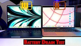 2022 MacBook Battery Drain Test | Baseline M2 MBA vs Base M1 MacBook Air | Crazy Results !