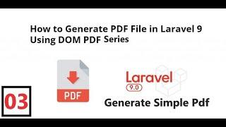 (03) Generate Simple pdf file using dompdf in Laravel | Generate Pdf in Laravel