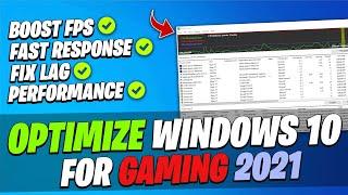 How To Optimize Windows 10 For Gaming 2021 - Speed Up Windows 10 & Increase Windows 10 Performance
