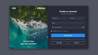 Create a Signup Form with HTML, CSS, and JavaScript | Coding With Nick