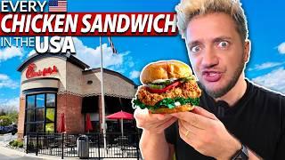 German Husband tries EVERY CHICKEN SANDWICH in the USA!