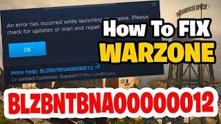 FIX COD Warzone Pacific BLZBNTBNA00000012 Error Not Launching On PC Battle Net