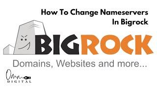 How To Change Nameservers In Bigrock - Omndigital