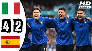 Penalty Shootout Italy vs Spain 1-1 all goals & highlights - Semifinal Euro 06/07/2021