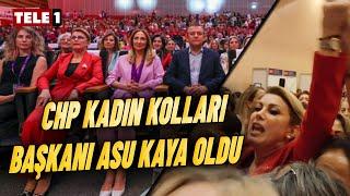 CHP Kadın Kolları 15. Olağan Kurultayı'nda başkan Asu Kaya seçildi! Göbek attılar...