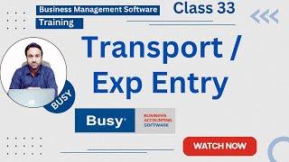 How To Setup Freight Detail In Busy Voucher | Transportation in BUSY