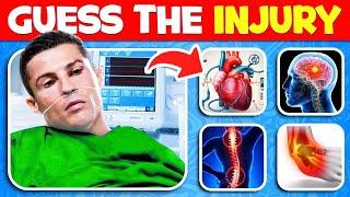 Who is CRYING? 🩸Comparison INJURY Moments of Football Player! Football Quiz | Ronaldo, Messi