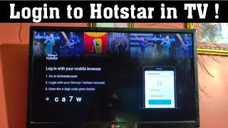 How to login hotstar in tv