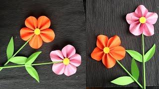 Easy Way To Make Paper Flower - Paper Craft - kidscraft