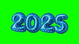 Balloons 2025 Green Screen Animation HD || Happy New Year 2025