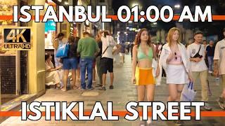 ISTANBUL NIGHTLIFE ISTIKLAL STREET IN CITY CENTER 4K WALKING TOUR