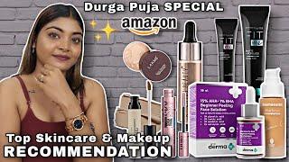 Top AMAZON RECOMMENDATION for DURGA PUJA ️ || Makeup & Skincare you must have Under Budget