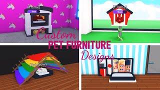 8 Custom PET FURNITURE Design Ideas & Building Hacks (Roblox Adopt me) Part Two | Its SugarCoffee