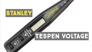 Tespen Listrik digital voltage tester 66-137 Stanley Unboxing