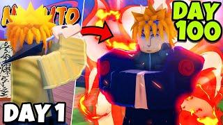 I Survived 100 Days as NARUTO In The NEW NARUTO Roblox Game!