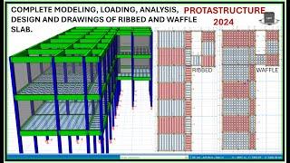 HOW TO DESIGN RIBBED AND WAFFLE SLAB WITH DETAIL DRAWINGS IN PROTASTRUCTURE 2024