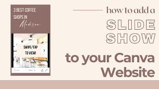 Canva Website Tip: How To Embed a Slide Show