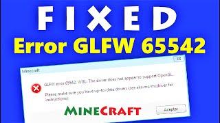 Minecraft Error 65542 WGL The driver does not appear to support OpenGL - Easy Cheesy Fix