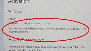 How to Fix Windows 11 Activation Error 0xC004F213 | Step-by-Step Guide with Activation Code Solution