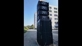 SANWAY 4 pcs VERA36 & 2pcs S33 Compact Vertical active powered Line Array System testing  part 3