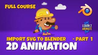 Animate a 2d Illustration Part 01 Grease Pencil in  Blender 3.4 Beginner Course