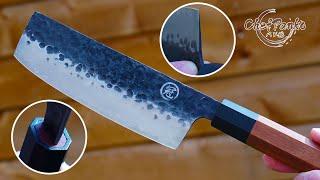 Grandsharp AUS10 Nakiri Review - Hammered Kurouchi Finish 170mm