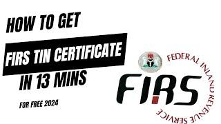 how to create firs TIN certificate online 2024